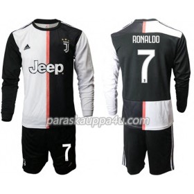 Juventus Ronaldo 7 Lasten Kotipelipaita 2019-2020 Pitkähihainen (+ shortsit)